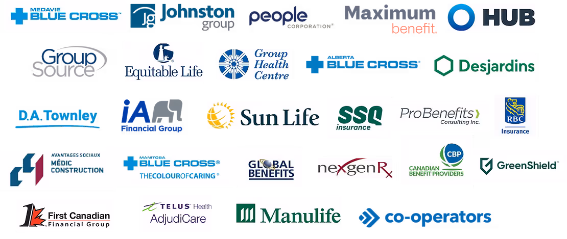 Logos of insurance providers we direct bill